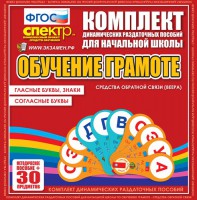 Динамические раздаточные пособия. Обучение грамоте (веера). Гласные буквы, знаки, согласные буквы. - fgospostavki.ru - Кубинка