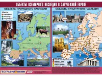 Таблица демонстрационная "Объекты всемирного наследия в Зарубежной Европе" (винил 100*140) - fgospostavki.ru - Кубинка