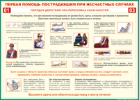 Таблица "Порядок действий при переломах конечностей" (100х140 сантиметров, винил) - fgospostavki.ru - Кубинка