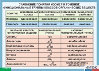 Таблица. Сравнение понятий изомер и гомолог. Функциональные группы классов органических веществ. - fgospostavki.ru - Кубинка