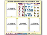 Стенд информационный "Правила техники безопасности в кабинете химии" (80х75, 4 кармана) - fgospostavki.ru - Кубинка