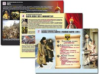 Комплект таблиц по истории "История России XVI - XVIII вв." раздаточные (цветные, ламинированные, А4, 10 штук) - fgospostavki.ru - Кубинка
