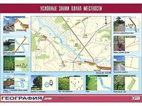 Таблица демонстрационная "Условные знаки плана местности" (винил 100*140) - fgospostavki.ru - Кубинка