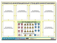 Стенд информационный "Правила техники безопасности в кабинете физики" (80х110, 6 карманов) - fgospostavki.ru - Кубинка