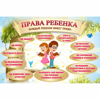 Стенд "Права ребенка" 1,5х1,0 - fgospostavki.ru - Кубинка