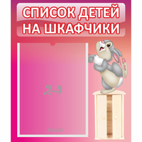 Стенд "Список на шкафчики" - fgospostavki.ru - Кубинка
