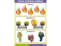 Таблица демонстрационная "Считаем, взвешиваем, сравниваем" (винил 70x100) - fgospostavki.ru - Кубинка