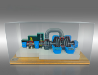 Наглядный макет "Разрез паровой турбины ТЭЦ" - fgospostavki.ru - Кубинка