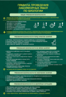 Стенд "Правила выполнения лабораторных работ по биологии" Вариант 1 - fgospostavki.ru - Кубинка