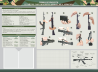 Стенд-уголок маркерный "Техника безопасности. Устройство, сборка и разборка автомата АК-74. Нормативы" - fgospostavki.ru - Кубинка