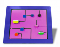 Тактильно-развивающая панель с геометрическими фигурами - fgospostavki.ru - Кубинка