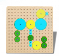 Тактильно-развивающая панель с разноцветными шестеренками - fgospostavki.ru - Кубинка