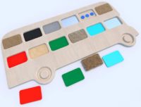 Тактильные разноцветные дощечки «Автобус» - fgospostavki.ru - Кубинка