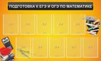 Стенд "Подготовка к ЕГЭ и ОГЭ по математике (10 карманов)" - fgospostavki.ru - Кубинка