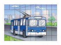 Магнитный пазл "Троллейбус" - fgospostavki.ru - Кубинка