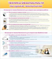Стенд "Техника безопасности на уроке технологии" - fgospostavki.ru - Кубинка