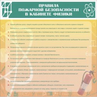 Стенд "Правила пожарной безопасности в кабинете физики" - fgospostavki.ru - Кубинка