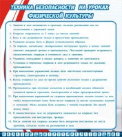 Стенд "Техника безопасности на уроках физкультуры" - fgospostavki.ru - Кубинка