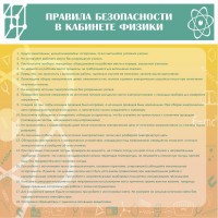 Стенд "Правила безопасности в кабинете физики" - fgospostavki.ru - Кубинка