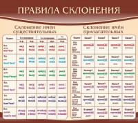 Стенд "Правила склонения" - fgospostavki.ru - Кубинка