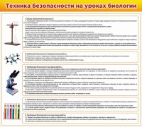 Стенд "Техника безопасности на уроках биологии" Вариант 2 - fgospostavki.ru - Кубинка