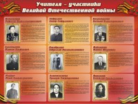Стенд "Учителя-участники Великой Отечественной войны" - fgospostavki.ru - Кубинка