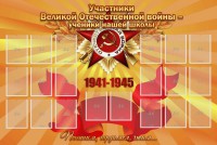 Стенд "Участники ВОВ - ученики нашей школы" - fgospostavki.ru - Кубинка