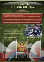 Стенд "Уголок призывника" - fgospostavki.ru - Кубинка