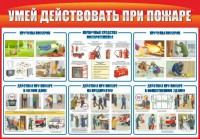 Стенд "Умей действовать при пожаре" - fgospostavki.ru - Кубинка