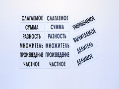 Набор магнитных карточек "Компоненты арифметических действий" - fgospostavki.ru - Кубинка