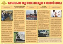 Плакат "Обязательная подготовка граждан к военной службе" - fgospostavki.ru - Кубинка