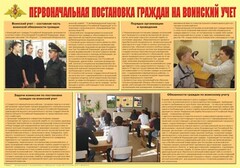 Плакат "Первоначальная постановка граждан на воинский учет" - fgospostavki.ru - Кубинка