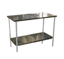 Стол на металлическом каркасе с полкой 900*1200*750(900) - fgospostavki.ru - Кубинка