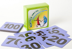 Набор магнитных карточек "Круглые числа" (фон фиолетовый) - fgospostavki.ru - Кубинка