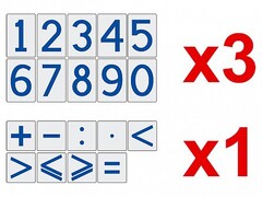 Комплект магнитов (демонстрационных) для школьной доски "Цифры и знаки" - fgospostavki.ru - Кубинка