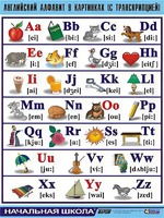 Таблица демонстрационная "Английский алфавит в картинках" (с транскрипцией) (винил 70*100) - fgospostavki.ru - Кубинка