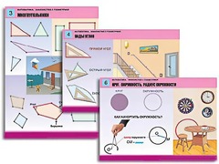 Комплект таблиц "Математика. Знакомство с геометрией" (6 таблиц, формат А1, ламинированные) - fgospostavki.ru - Кубинка