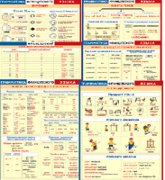 Комплект таблиц "Грамматика французского языка (9 листов)" (100х140 сантиметров, винил) - fgospostavki.ru - Кубинка