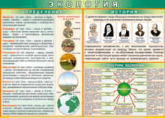 Таблица "Экология. Определения и история" (100х140 сантиметров, винил) - fgospostavki.ru - Кубинка