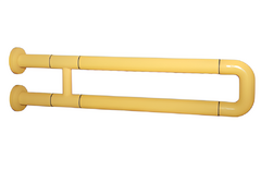 Поручень неоткидной двухопорный с антибактериальным покрытием (желтый) - fgospostavki.ru - Кубинка