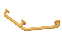 Поручень угловой трехопорный с антибактериальным покрытием (желтый) - fgospostavki.ru - Кубинка