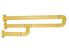 Поручень неоткидной трёхопорный с антибактериальным покрытием (желтый) - fgospostavki.ru - Кубинка