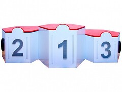 Электрифицированный интерактивный наградной пьедестал "Первый, второй, третий" - fgospostavki.ru - Кубинка