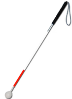 Трость телескопическая композитная с вращающимся шарообразным наконечником короткая на крючке - fgospostavki.ru - Кубинка