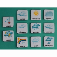 Набор карточек "Погода" (с рисунками) - fgospostavki.ru - Кубинка