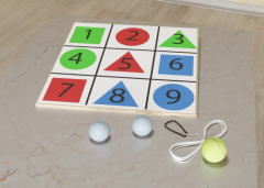 Мишень напольная цветная с цифрами - fgospostavki.ru - Кубинка