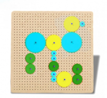 Тактильно-развивающая панель с разноцветными шестеренками - fgospostavki.ru - Кубинка