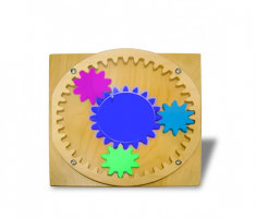 Тактильно-развивающая панель «Цветные шестеренки» - fgospostavki.ru - Кубинка