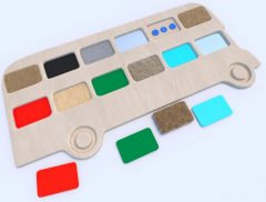 Тактильные разноцветные дощечки «Автобус» - fgospostavki.ru - Кубинка