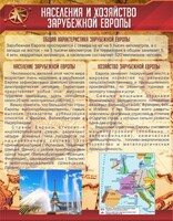 Стенд "Населения и хозяйство Зарубежной Европы" - fgospostavki.ru - Кубинка